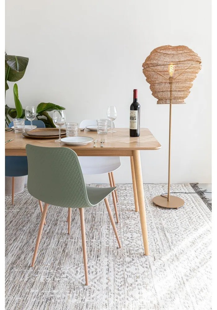Étkezőasztal tölgyfa dekorral 90x180 cm Fabio – White Label