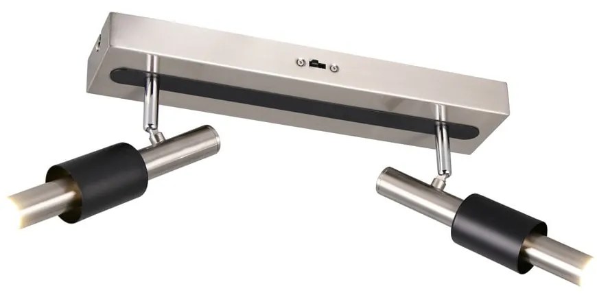 Fekete-ezüstszínű LED spotlámpa 20,5x42 cm Ikaris – Trio Select