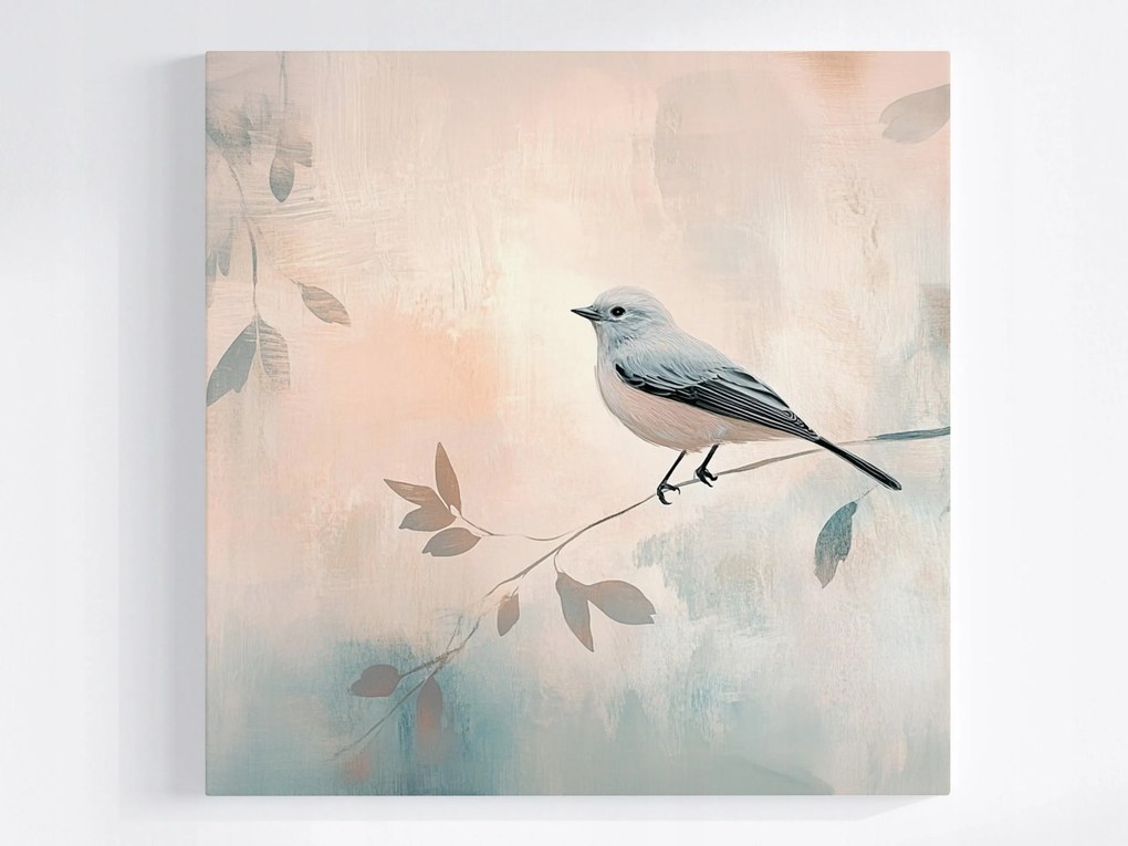 Poszter Madár Az Ágon Skandináv Stílus Pasztell 40x40