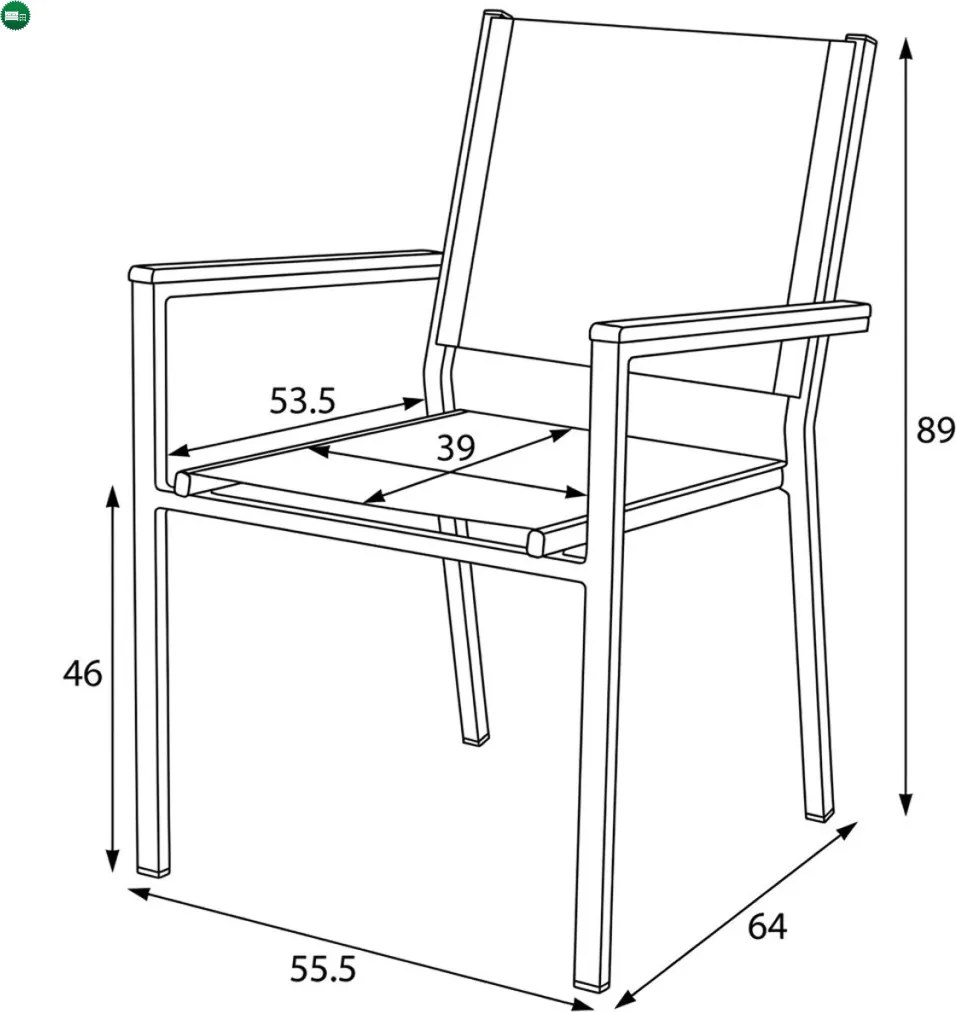 Zahradní židle, kov, síťovina, šedá, AZC-L1303 GREY