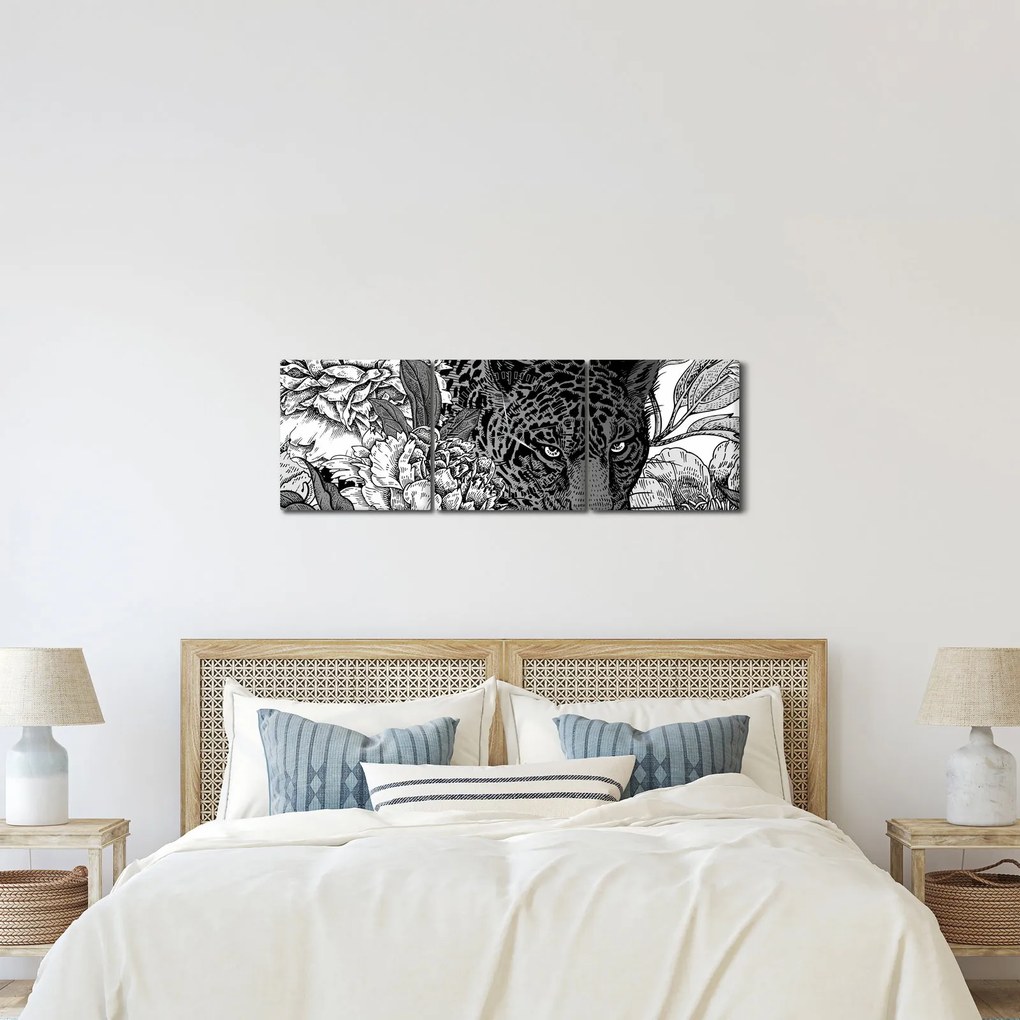 Kép - Egzotikus kert (órával) (90x30 cm)