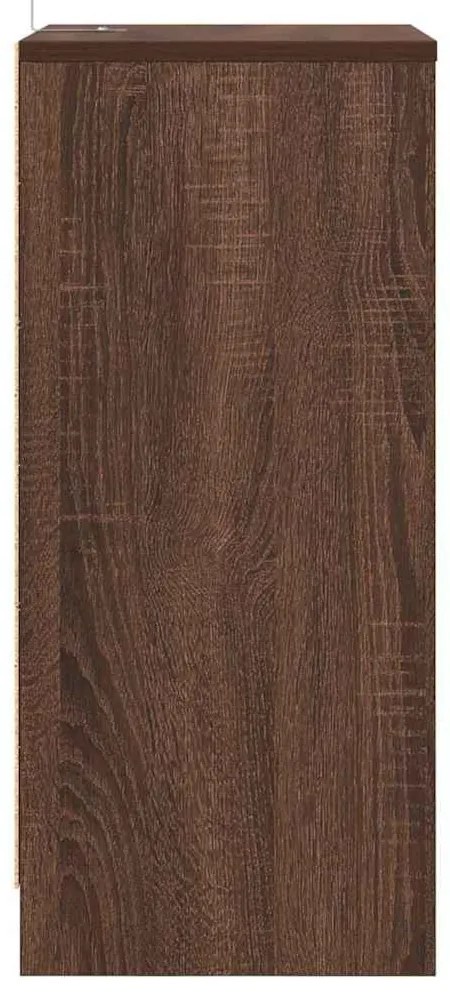 vidaXL Éjjeliszekrények 2 pcs Barna Tölgy 40 x 30 x 467 cm Faanyag