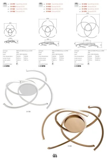 Redo 01-2748 - LED Dimmelhető mennyezeti lámpa ALIEN LED/75W/230V 3000K fehér