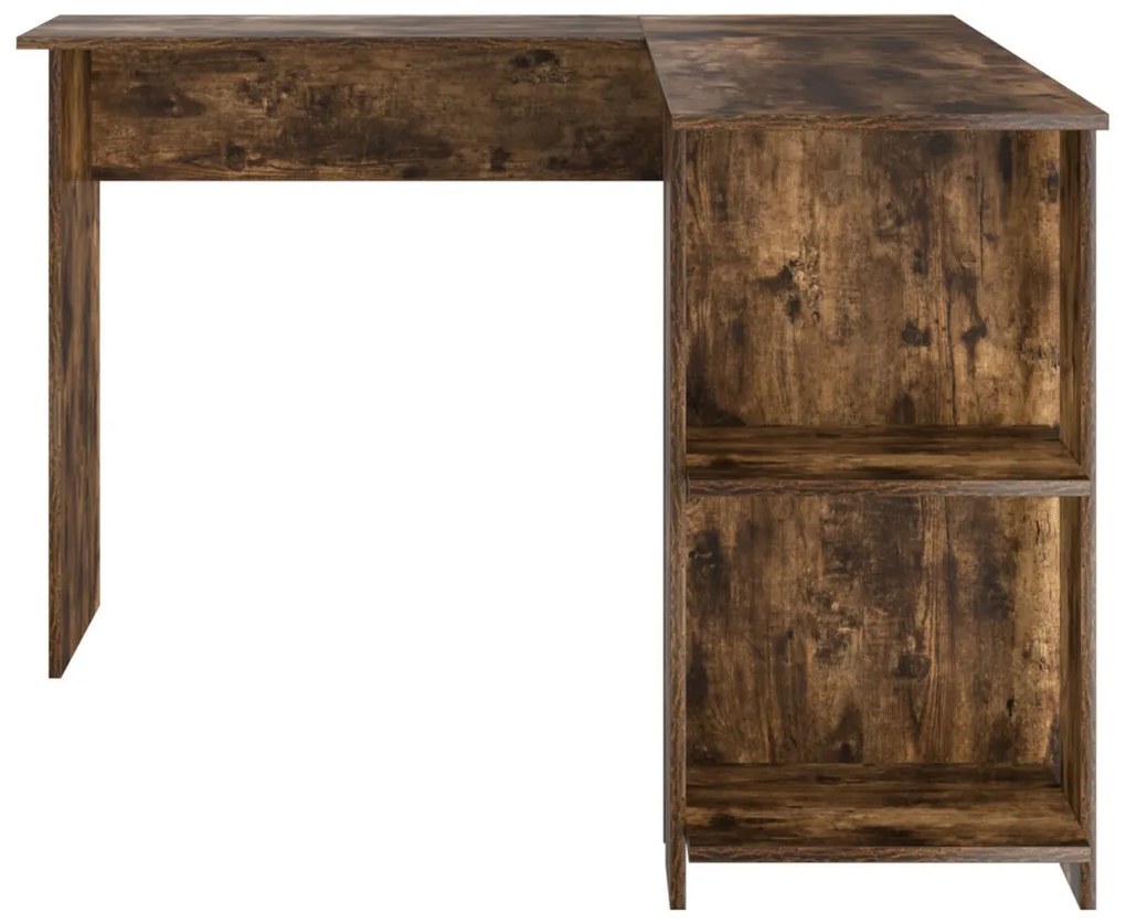 vidaXL Sarokíróasztal Füstölt tölgy 140 x 113,5 x 75 cm Faanyag