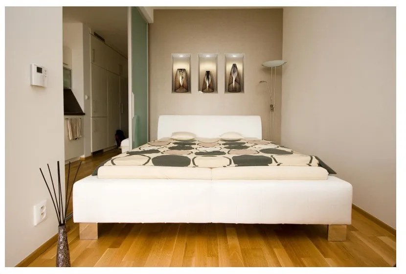 Wooden Vases 3D hatású 3 db-os falmatrica szett - Ambiance