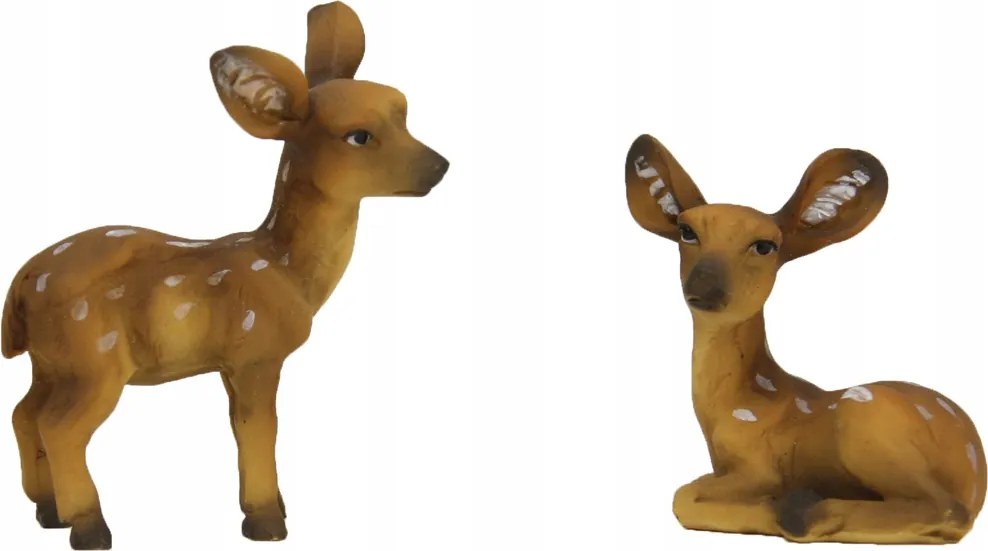 2 Gyönyörű Őzike betlehemhez, max. 2,7cm magas *5-9cm magas figurákhoz*