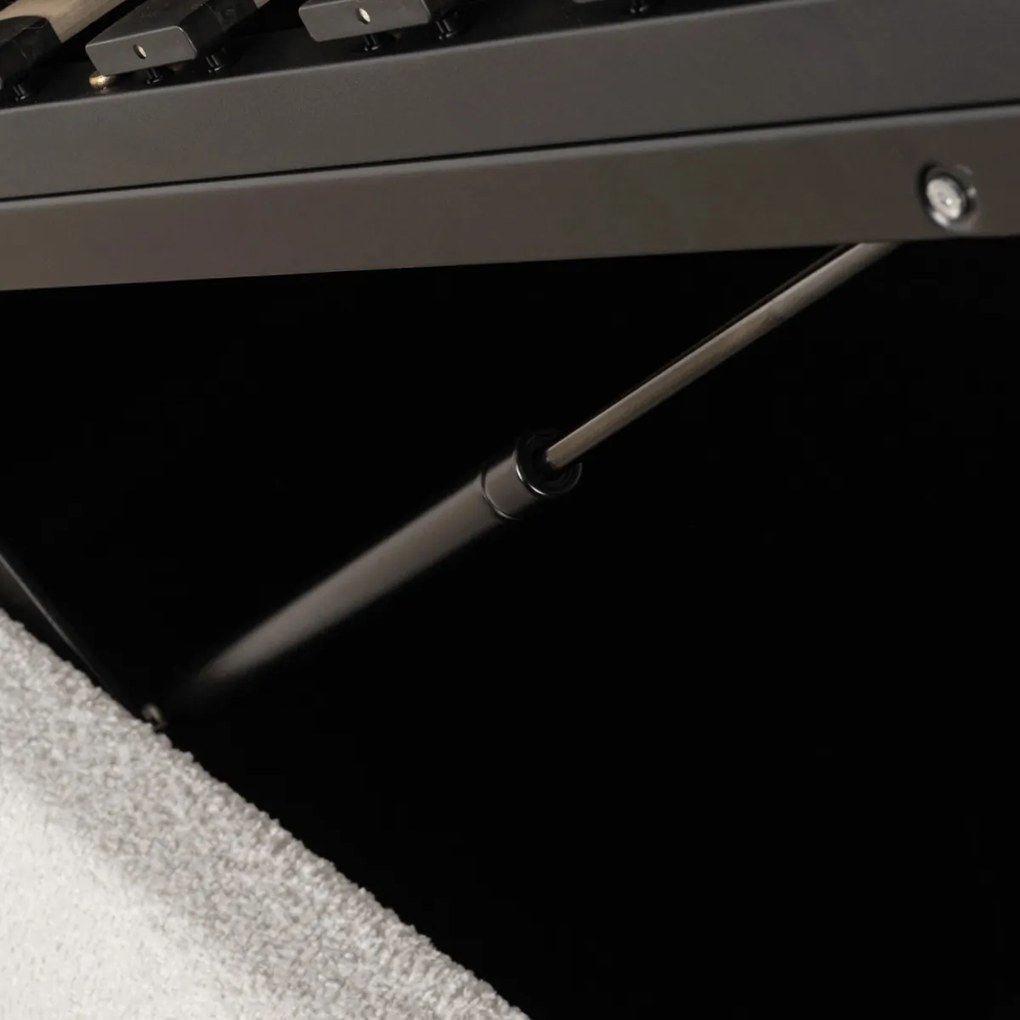 ROSSO ágy 160x200, krém boucle, ágyneműtartóval