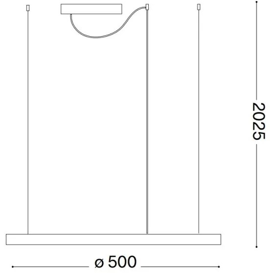 Ideal Lux - LED Dimmelhető csillár zsinóron ORACLE S LED/28W/230V 4000K átm. 50 cm fehér