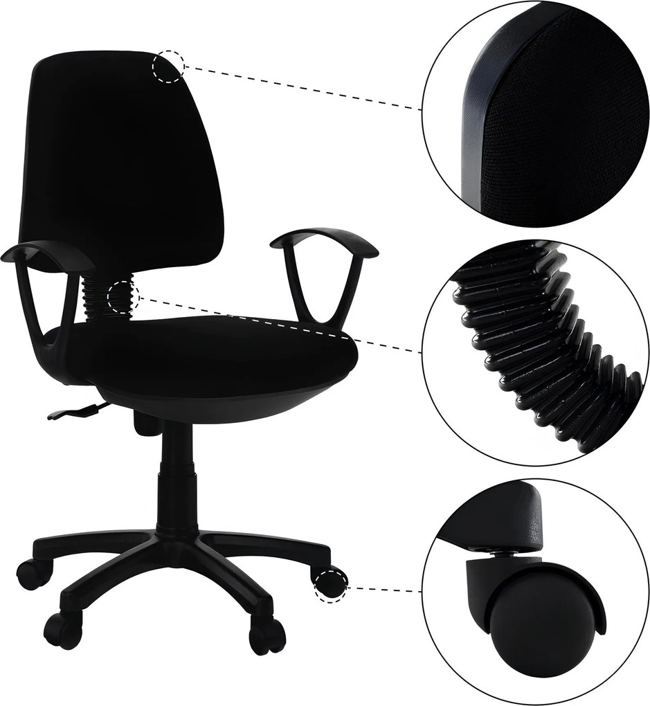 Irodaiszék, fekete, COLBY NEW