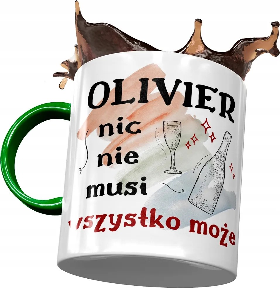 Zöld bögre Olivier Kollégáknak Ajándék Nyomtatott Fotóval