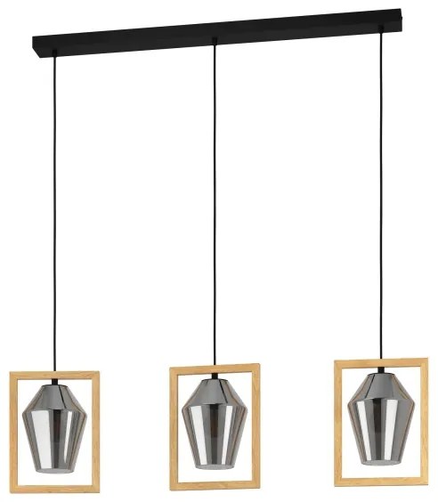 Eglo 99702 - Csillár zsinóron VIGLIONI 3xE27/40W/230V