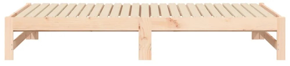 vidaXL tömör fenyőfa kihúzható kanapéágy 2x(75x190) cm