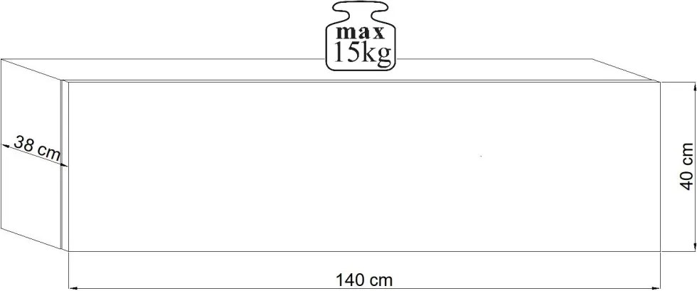 Fali szekrény fekete / fekete magasfény színkombinációban – VIVIEN 03