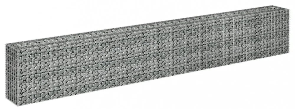 horganyzott acél gabion magaságyás 360 x 30 x 60 cm