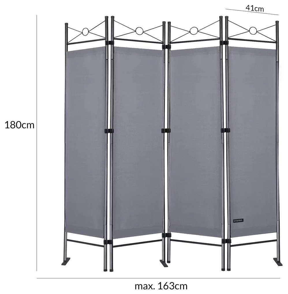 Casaria® 4 paneles képernyő Lucca - antracit