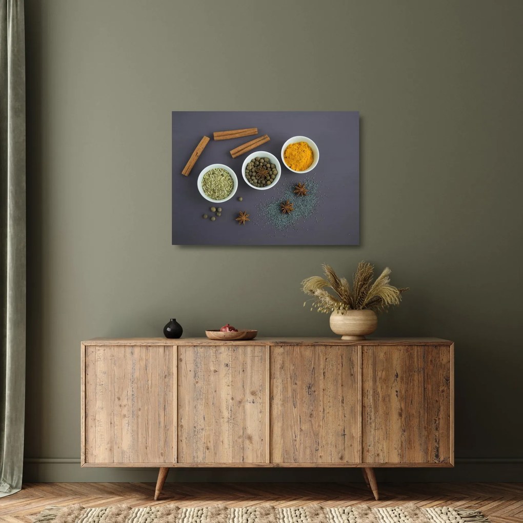 Kép - fűszerek (üvegen) (70x50 cm)