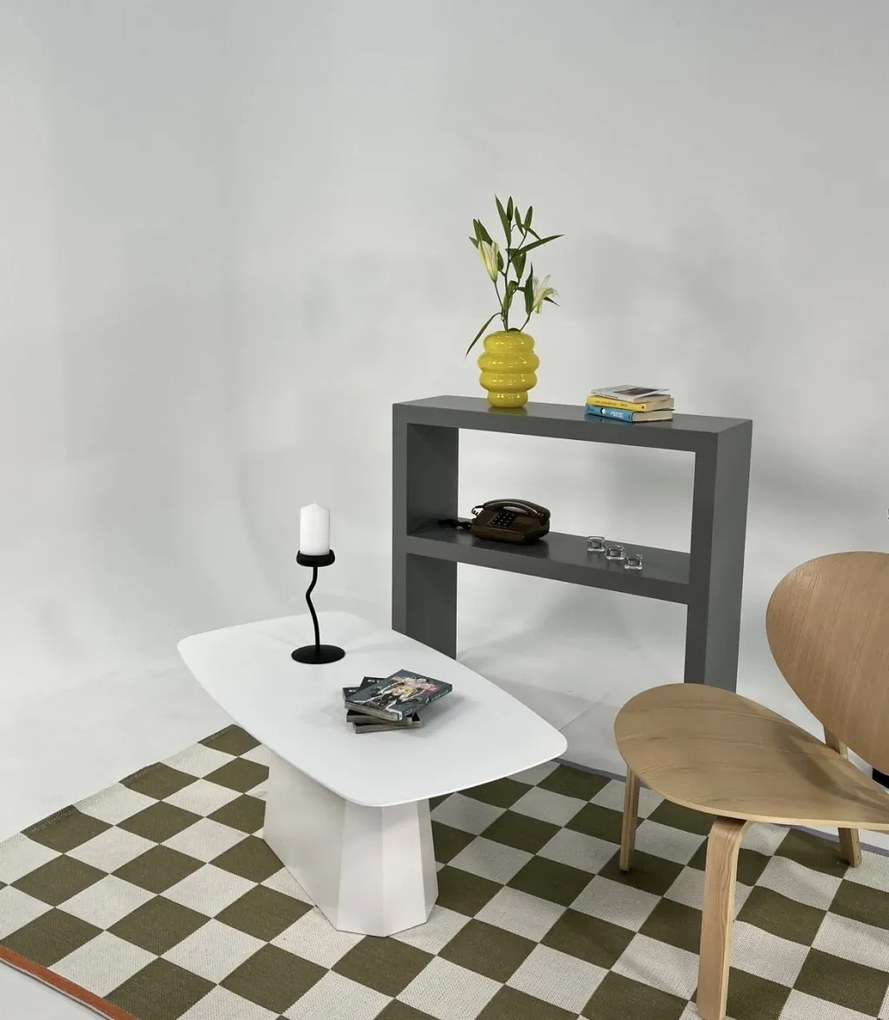 Lilyum dohányzóasztal, fehér, 100 cm