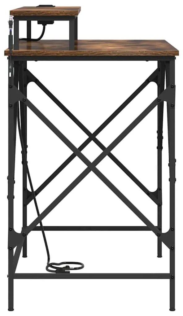 Asztal tárolóval Füstölt tölgy 100 x 50 x 86.5 cm Faanyag