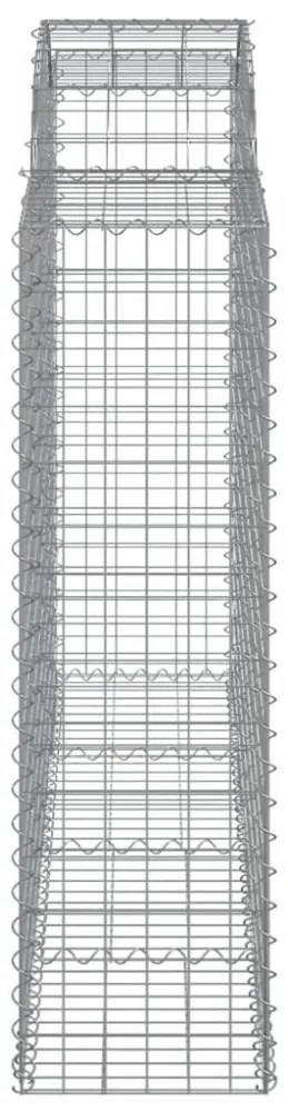 5 db íves horganyzott vas gabion kosár 200x50x140/160 cm