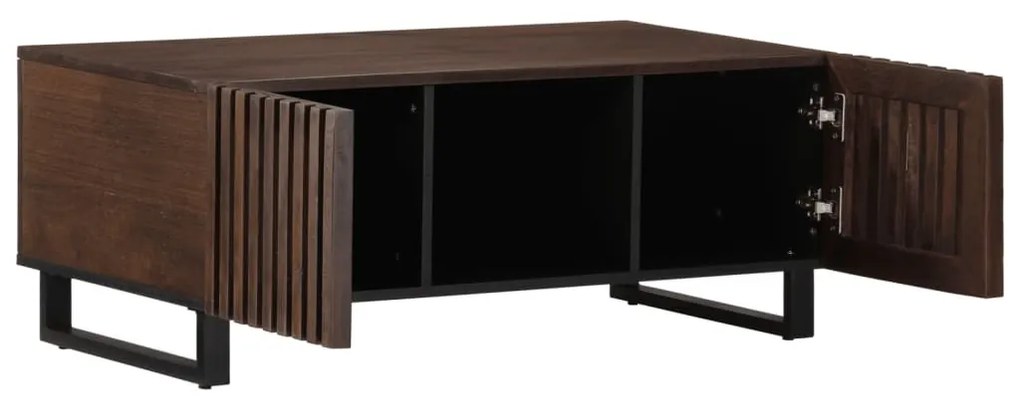 Barna tömör mangófa dohányzóasztal 100 x 55 x 40 cm