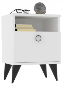 Éjjeliszekrény BARLO 50x40 cm fehér