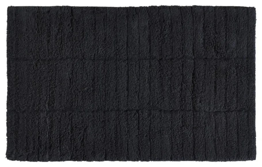 Tiles fekete pamut fürdőszobai kilépő, 50 x 80 cm - Zone