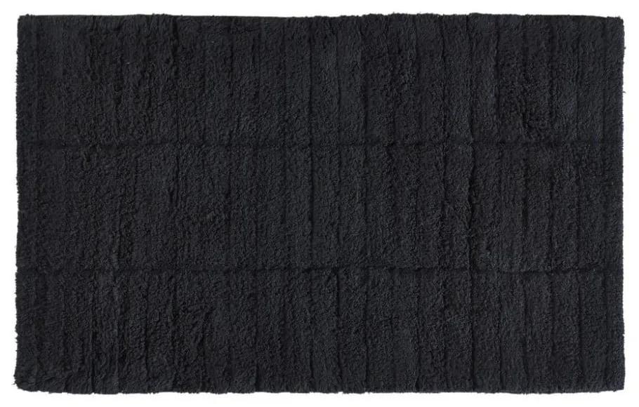 Tiles fekete pamut fürdőszobai kilépő, 50 x 80 cm - Zone