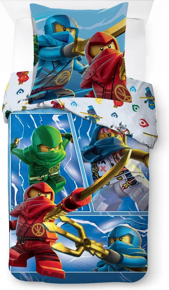 Lego Ninjago Warriors ágyneműhuzat 140×200cm, 70×90 cm