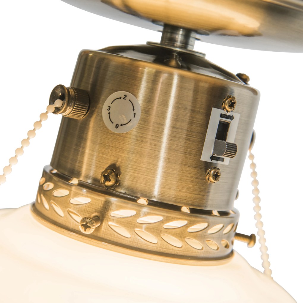 Ipari mennyezeti ventilátor világítással 100 cm fa - Wind