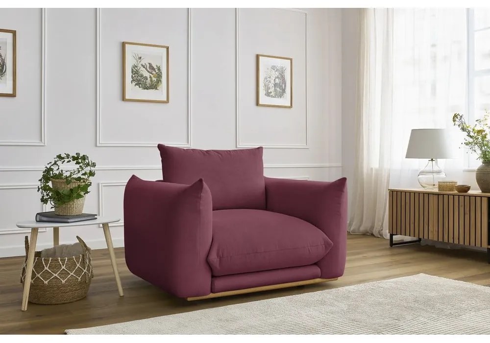 Borvörös fotel Ernest – Bobochic Paris