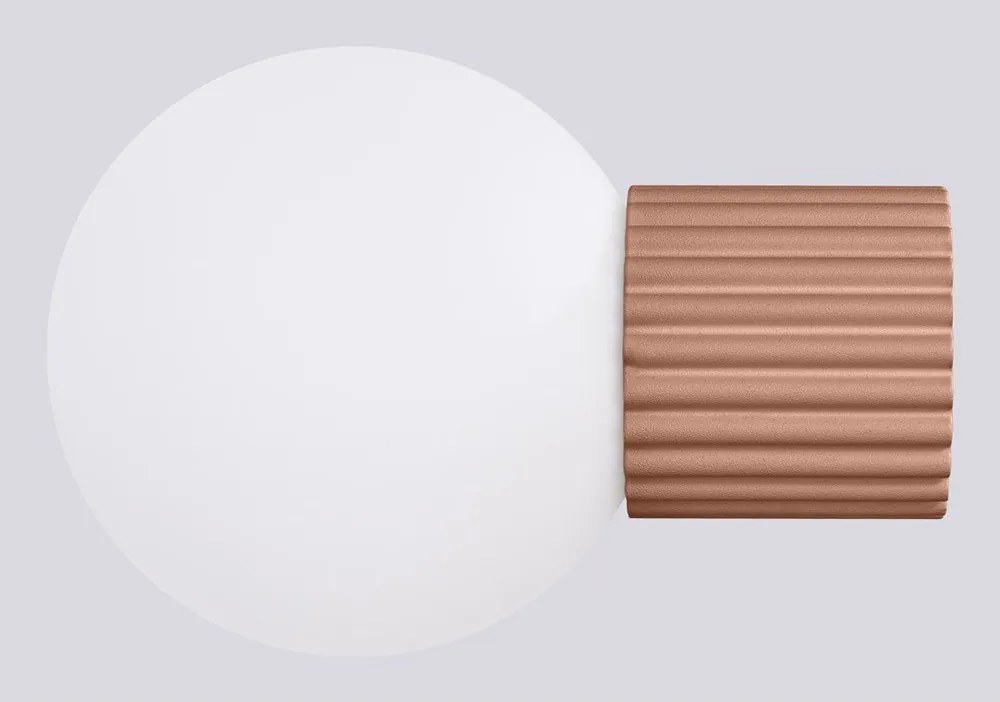 Világosbarna fali lámpa ø 12 cm Orbital – Sollux