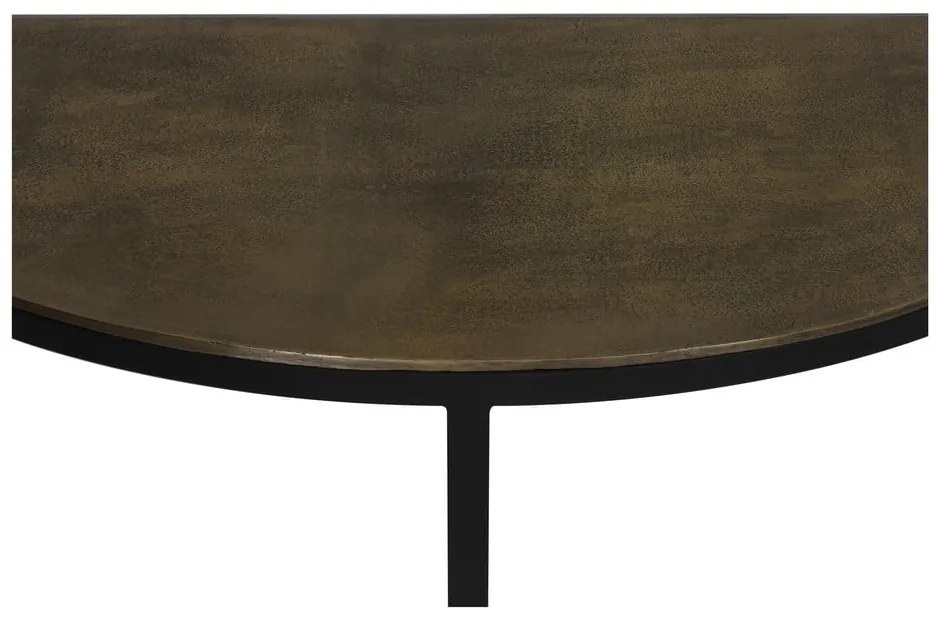 Bronzszínű fém konzolasztal 42x100 cm Peto – Light &amp; Living