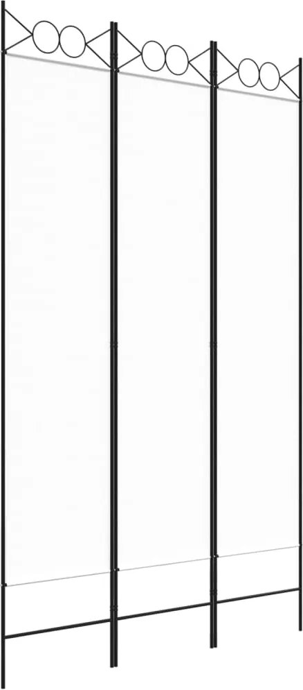 vidaXL fehér 3 paneles szövetparaván 120x200 cm