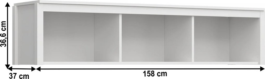 Fali polc160, fehér, OLJE