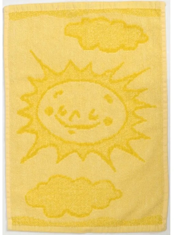 Gyerek törölköző BEBÉ napocska sárga 30x50 cm