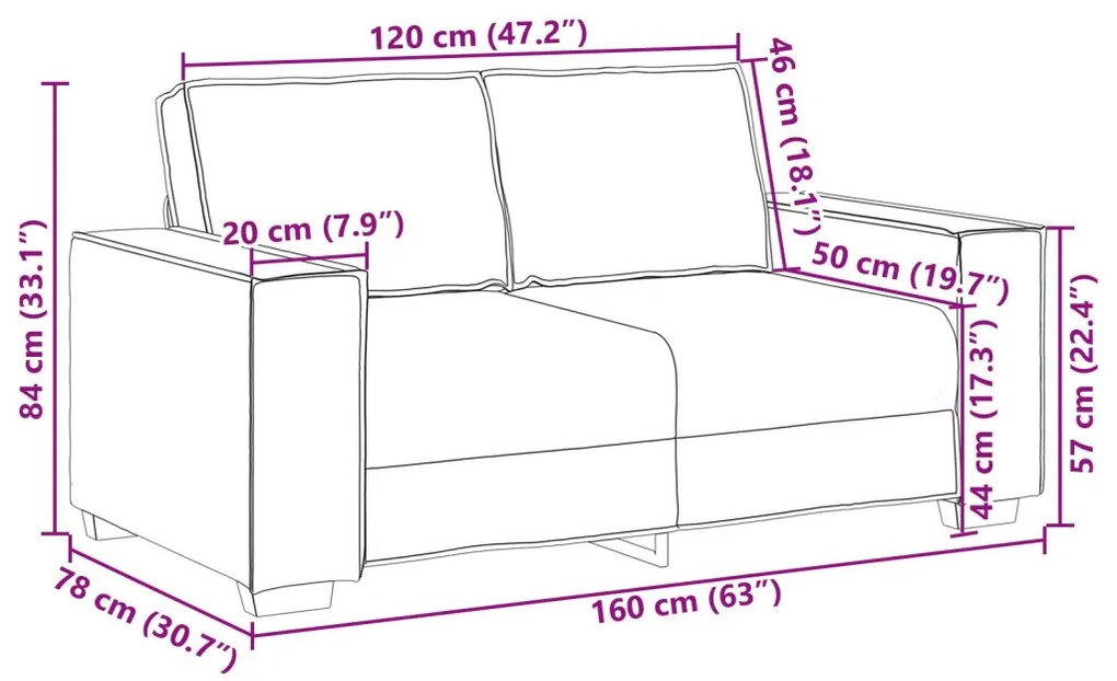 Kétszemélyes Kanapé Bordó 120 cm Műbőr