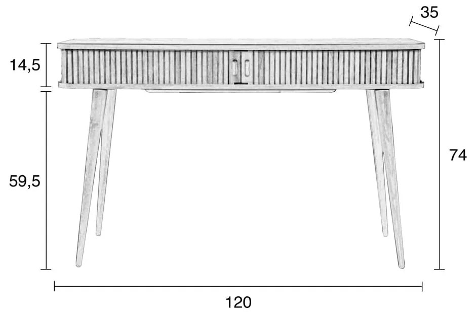 Barbier barna konzolasztal, hosszúság 120 cm - Zuiver