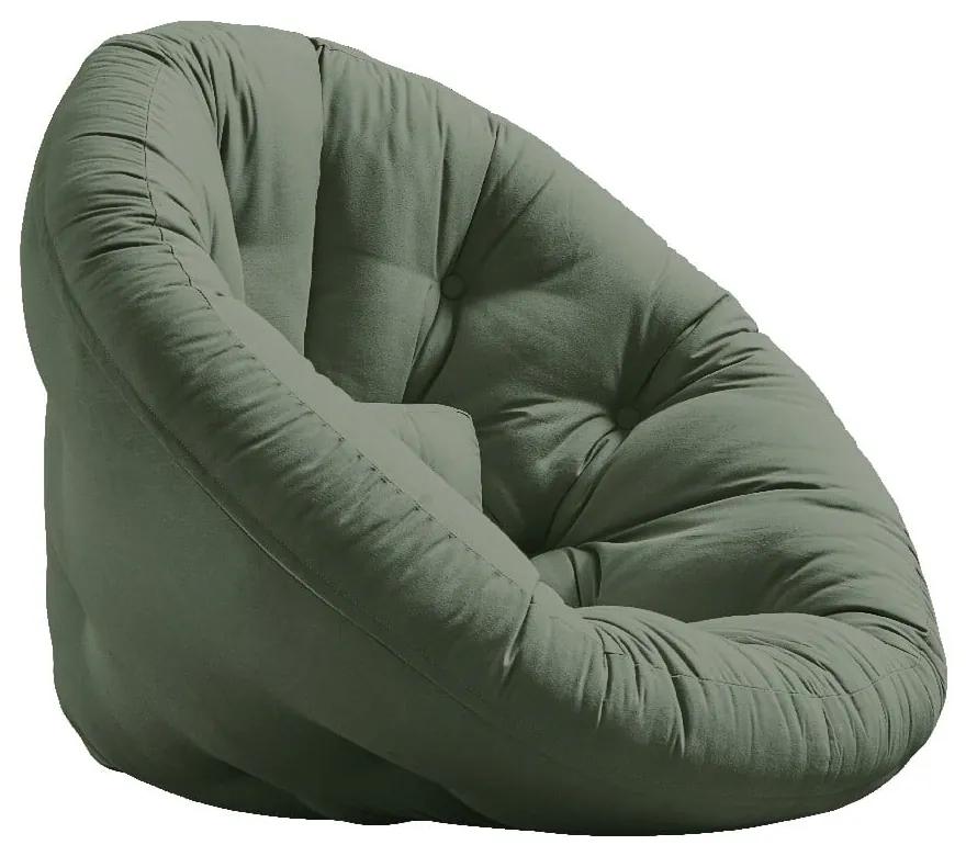 Nest Olive Green zöld kinyitható fotel - Karup Design