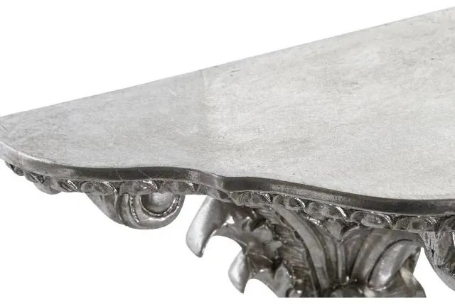 Vinatge ezüst fali polc 37,5x17x21 cm polirezin