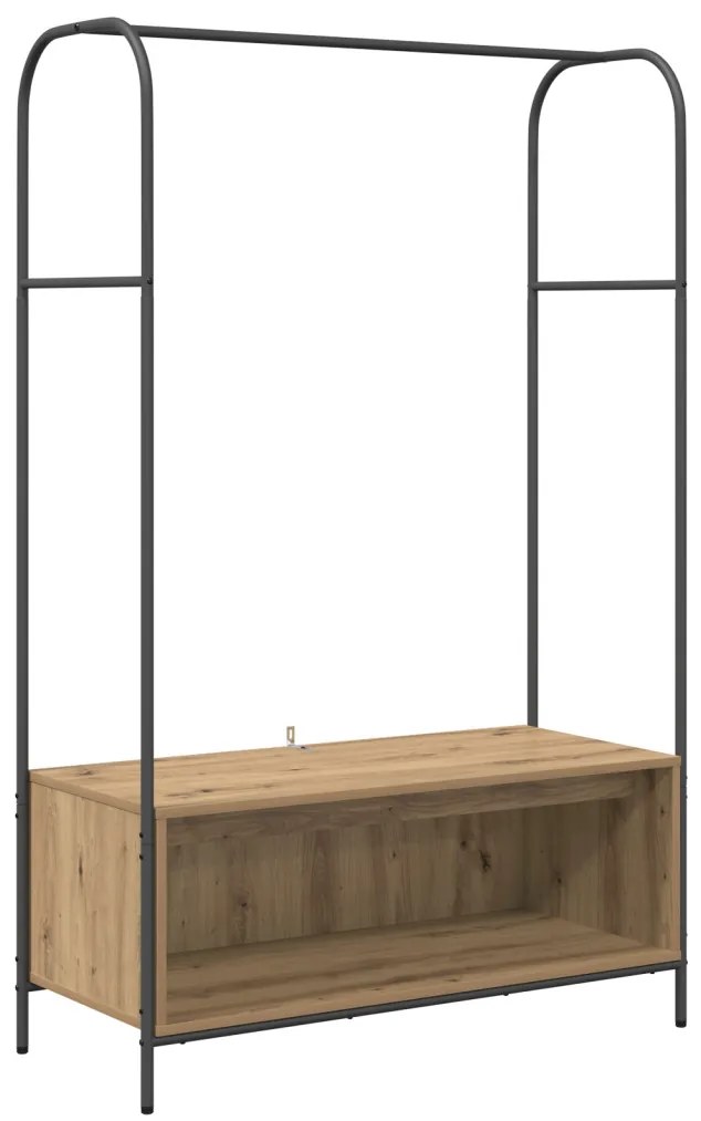 Ruhatartó polcokkal, Artisan tölgy 100x44x160 cm