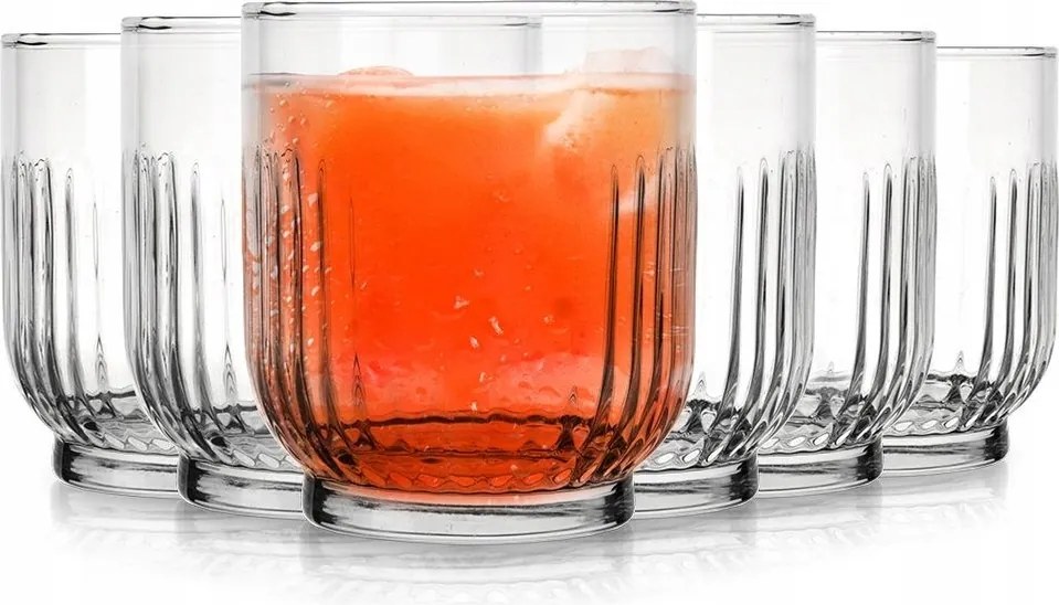 6x Díszített poharak dekoratív italokhoz pohár szett 300 ml