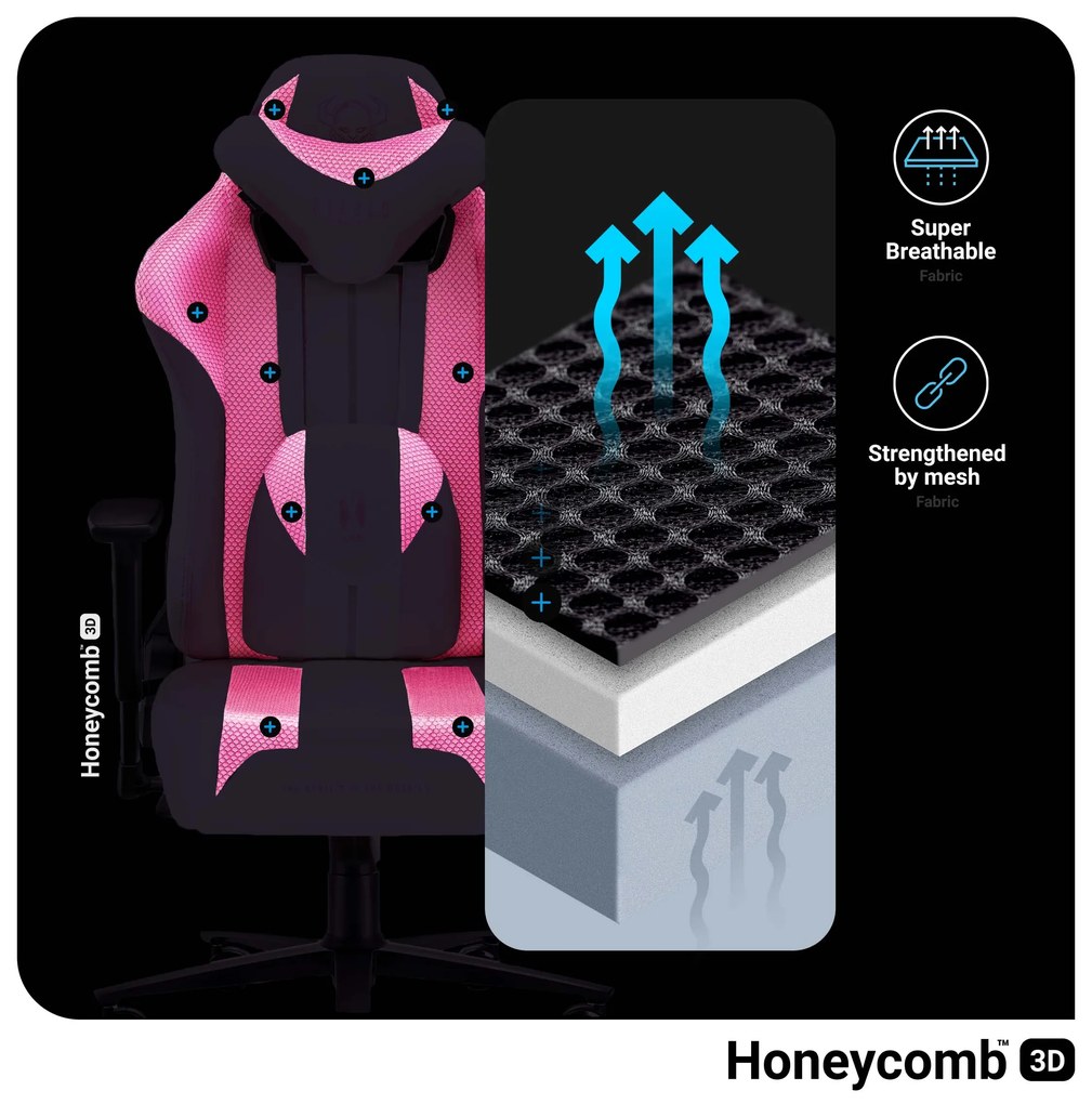 Diablo X-Player 2.0 szövet gamer szék gyerekeknek Kids méret: Marshmallow Pink/Rózsaszín