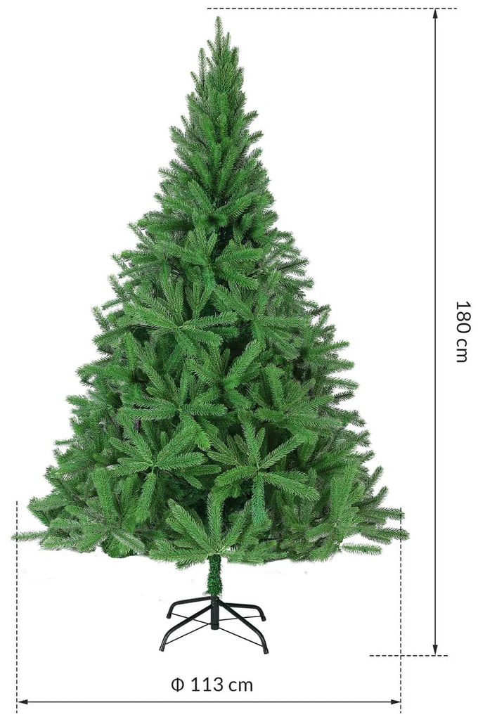 Deuba Műfenyő karácsonyfa 180 cm + állvány