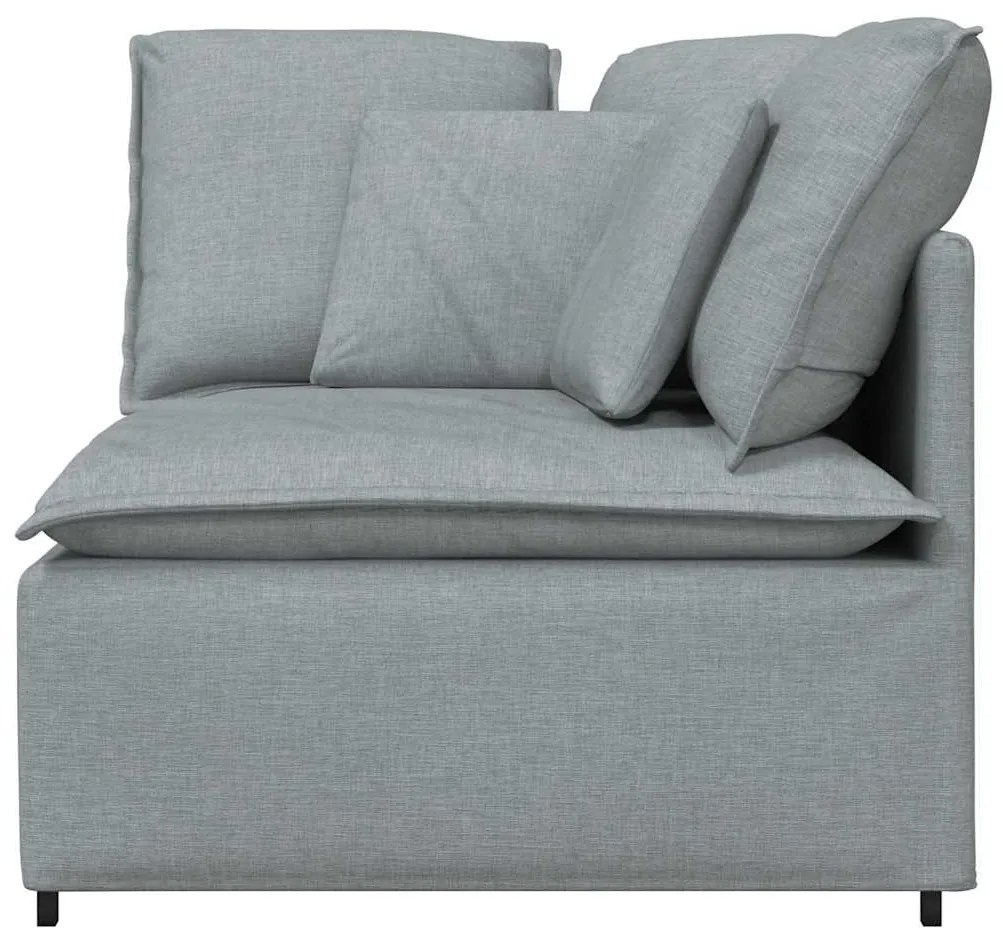 világosszürke moduláris kanapé sarokmodul párnákkal 100 cm