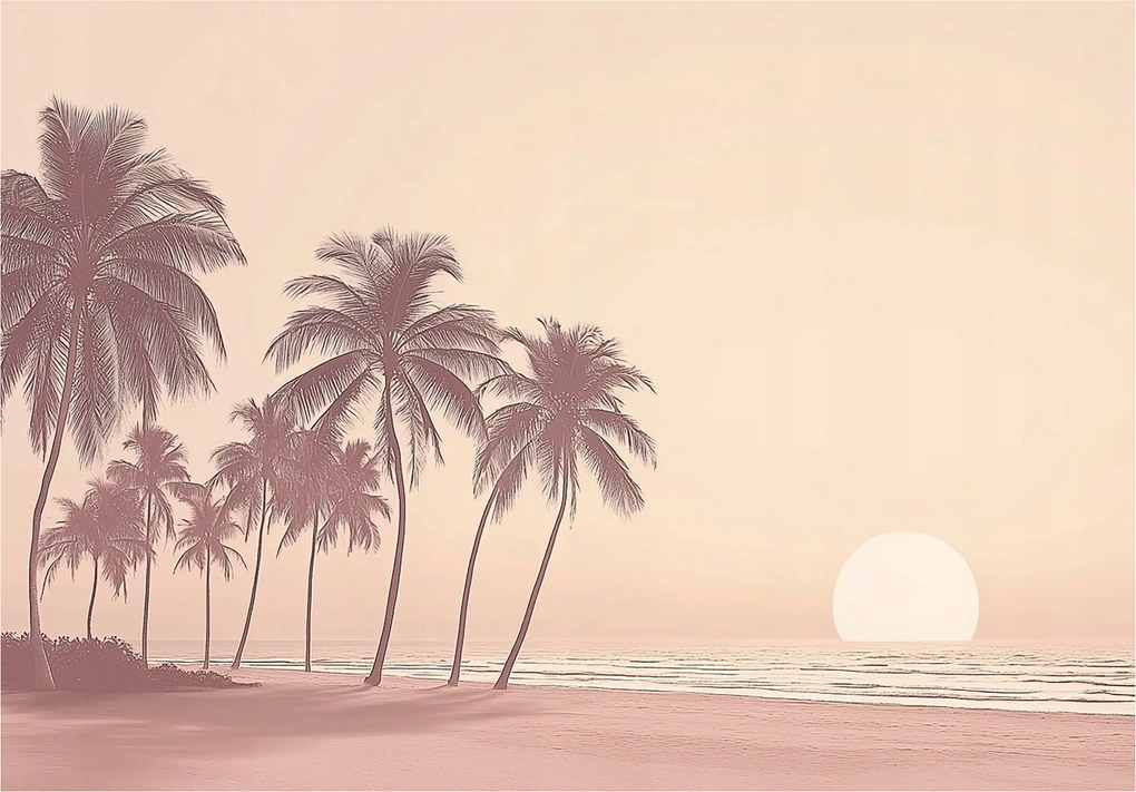 Fotótapéta Tengerpart Pálmafák Természet Hálószoba Nappali Tapéta Flizelina 300x210