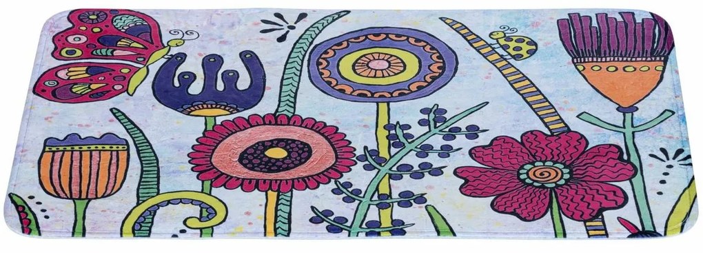 Wenko Rollin'Art Full Bloom fürdőszoba szőnyeg 45 x 70 cm