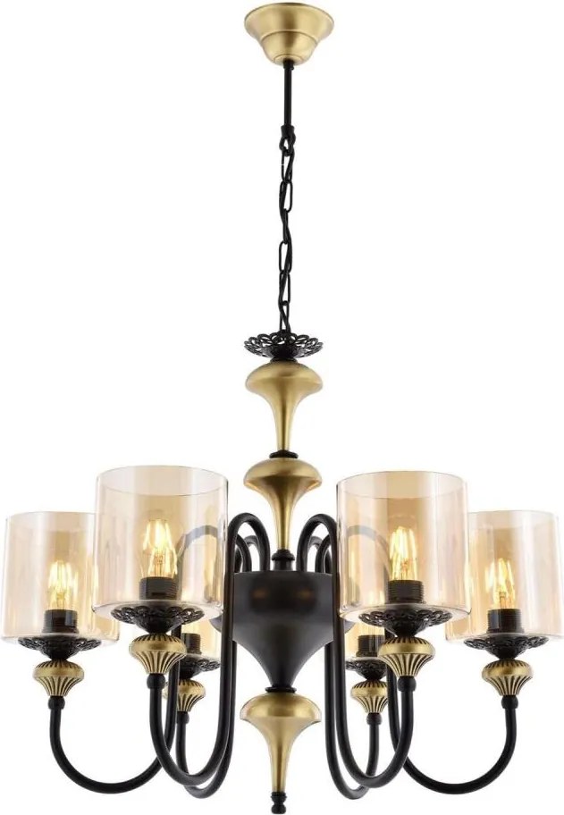 Láncos csillár BUSAN 6xE27/40W/230V arany