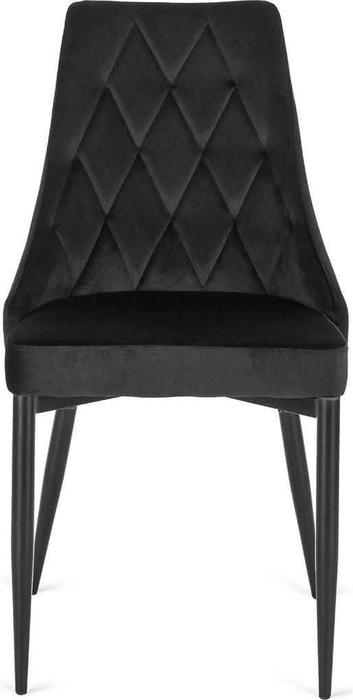Szék fekete színben, bársony kárpittal CORK