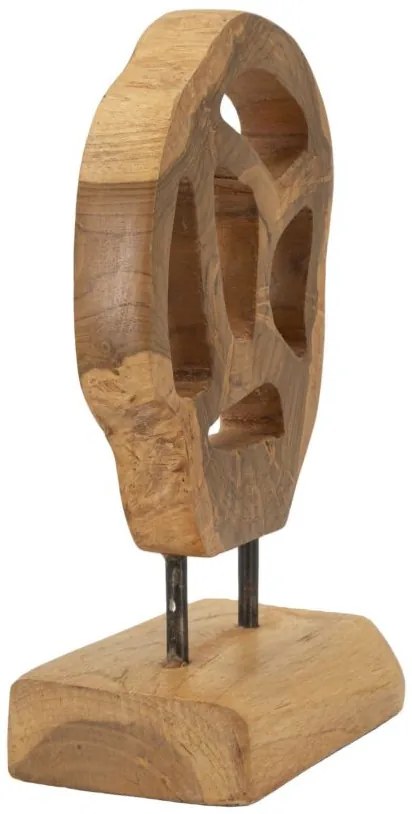 Lubang szobor teak 18x10x27cm