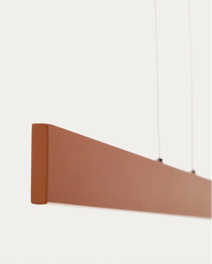 Terrakotta színű LED függőlámpa fém búrával Boadella – Kave Home